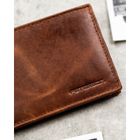 Portfel, jasnobrązowy, skórzany, Peterson