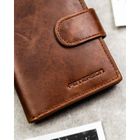 Portfel, jasnobrązowy, skórzany, RFID, Peterson