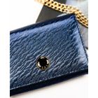 Portfel, niebieski, skóra naturalna i ekologiczna, Peterson