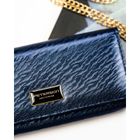 Portfel, niebieski, skóra naturalna i ekologiczna, Peterson