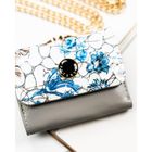 Portfel, niebieski, skórzany, Peterson