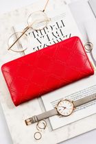 Portfel-piórnik, czerwony, skóra ekologiczna, Rovicky