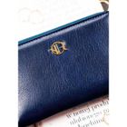 Portfel-piórnik, granatowy, skóra ekologiczna, Rovicky