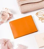 Portfel, pomarańczowy, skórzany, Peterson