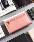 Portfel, różowy, skórzany, Peterson