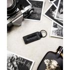 Portfel z brelokiem, czarny, skórzany, Peterson