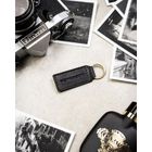 Portfel z brelokiem, czarny, skórzany, Peterson