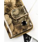 Portfel, złoty, skóra naturalna i ekologiczna, Peterson