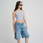 Prążkowany top z domieszką modalu NOWEAR