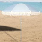 ProGarden, parasol plażowo-ogrodowy z frędzlami, niebieski, 174 cm