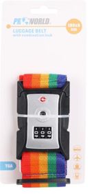 ProWorld, uniwersalny pas zabezpieczający do walizki, wielokolorowy, 5-180 cm