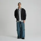 Przejściowa kurtka bomberka unisex z odpinanym kapturem NOWEAR