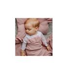 Pulp, Bamboo, kocyk muślinowy z falbankami, różowy, 90-120 cm