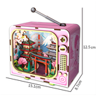 QBI, Góra Fuji, miniaturowy telewizor retro, podświetlenie LED, puzzle 3D, 129 elementów