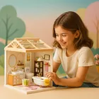 QBI, miniaturowy domek LED, łazienka, puzzle 3D, 101 elementów