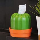 Qualy, Cactiss, pojemnik na papier, biało-zielony, 10276-WH-GN