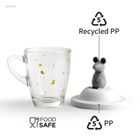 Qualy, kubek z pokrywką, myszka, 10430-WH-GY