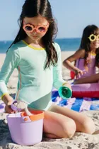 Quut, Cuppi, łopatki wielofunkcyjne do piasku z piłeczką, Lagoon + lavender, 2 szt.