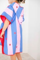 Quut, dwustronne poncho kąpielowe dla dzieci, Cherry Red