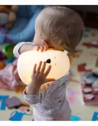 Rabbit & Friends, duży miś, lampka silikonowa, biała