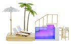 Rainbow High, Pool & Beach Club, zestaw z basenem zmieniającym kolory