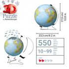 Ravensburger, Globus, puzzle 3D, 540 elementów