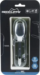 Redcliffs, zestaw survivalowy, turystyczny, scyzoryk ze sztućcami, 5w1