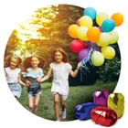 Ricokids, butla z helem, z balonami i wstążką, na 30 balonów