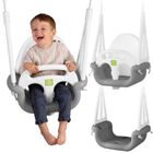 Ricokids, huśtawka kubełkowa, 3w1, szaro-biała