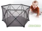 Ricokids, kojec składany, przenośny z siatki + torba, szary