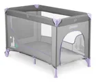 Ricokids, łóżeczko turystyczne, z materacem i torbą, szaro-lawendowe