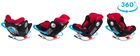 Ricokids, Spinway Pro, fotelik samochodowy, isofix, 0-36 kg, czerwony