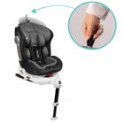 Ricokids, Stigo, fotelik samochodowy z daszkiem, obrotowy 360°, 0-36 kg, szary