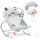 Ricokids, wielofunkcyjny leżaczek bujaczek, minky, jasny szary