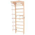 Rinagym, drewniana drabinka gimnastyczna, Kombi 2, naturalny