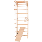 Rinagym, drewniana drabinka gimnastyczna, Kombi 3, naturalny