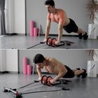 Roller z podstawą do ćwiczeń mięśni brzucha, czarny