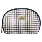 Rovicky, kosmetyczka, krata, beżowo-granatowa