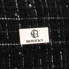 Rovicky, kosmetyczka, tkanina syntetyczna, 1-komorowa, krata, czarna