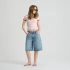 Różowy t-shirt slim z bawełny czesanej NOWEAR