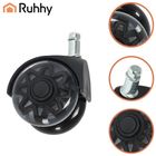 Ruhhy, kółka do fotela obrotowego, czarne, 5 szt.