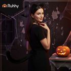 Ruhhy, strój kota, czarny, 3 elementy