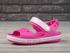 Sandały dziewczęce, różowe, Crocs Byaband