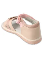 Sandały dziewczęce, różowe, skórzana wkładka, Befado