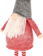 Saska Garden, skrzat, gnom dekoracyjny na teleskopowych nogach, czerwony, 64-79 cm