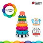 Sassy, piramidka z kółek, zabawka niemowlęca