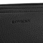 Saszetka do ręki, czarna, skóra ekologiczna, Rovicky