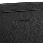 Saszetka do ręki, czarna, skóra ekologiczna, Rovicky