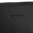 Saszetka do ręki, czarna, skóra ekologiczna, Rovicky