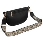 Saszetka na biodro, nerka, czarna, skóra ekologiczna, Peterson